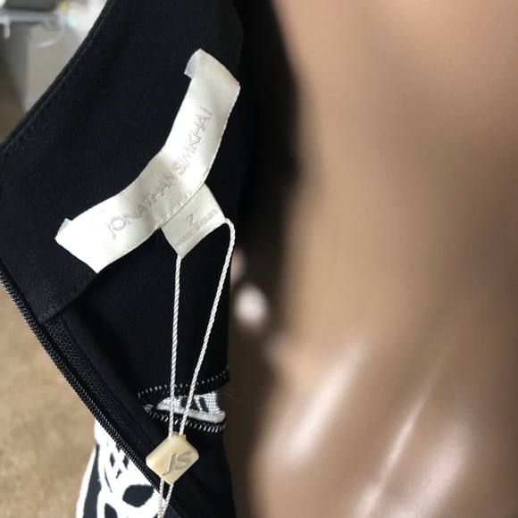 JONATHAN SIMKHAI | Appliqued Deep V-Neck Gown - Picture 12 of 13